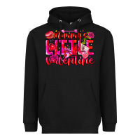 Black Mommy's Little Valentine Heavyweight Hoodie - CowhideDigitalArt