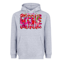 Heather Grey Mommy's Little Valentine Heavyweight Hoodie - CowhideDigitalArt