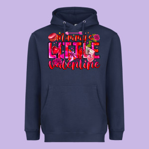 Mommy's Little Valentine Heavyweight Hoodie Designed By Cowhidedigitalart