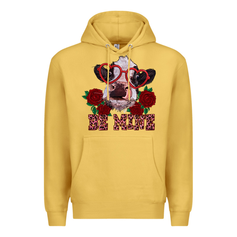 Be Mine Valentine's Day Calf Premium Hoodie by RanaPortraitStore | Teevron