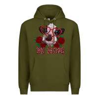Army Green be mine valentine's day calf Premium Hoodie - RanaPortraitStore