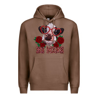 Chestnut be mine valentine's day calf Premium Hoodie - RanaPortraitStore