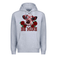 Heather Grey be mine valentine's day calf Premium Hoodie - RanaPortraitStore