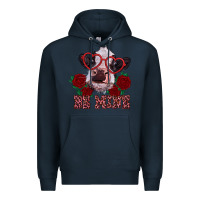 Navy be mine valentine's day calf Premium Hoodie - RanaPortraitStore
