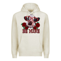 Oatmeal Heather be mine valentine's day calf Premium Hoodie - RanaPortraitStore