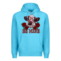 Ocean Blue be mine valentine's day calf Premium Hoodie - RanaPortraitStore