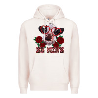 Pale Pink be mine valentine's day calf Premium Hoodie - RanaPortraitStore