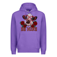 Purple be mine valentine's day calf Premium Hoodie - RanaPortraitStore