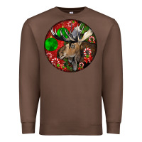 Chestnut moose buck deer christmas Premium Sweatshirt - LillyAllenDesigns