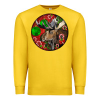 Lemon moose buck deer christmas Premium Sweatshirt - LillyAllenDesigns
