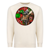Sandshell moose buck deer christmas Premium Sweatshirt - LillyAllenDesigns
