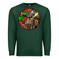 Sports Green moose buck deer christmas Premium Sweatshirt - LillyAllenDesigns