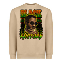 Black History Afro Man Heavyweight Sweatshirt | Teevron