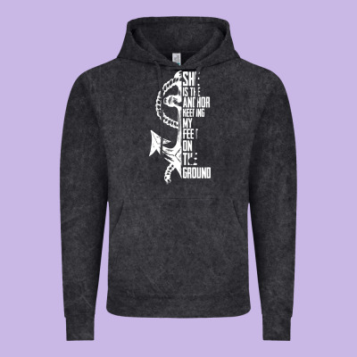 She Is The Anchor Keeping My Feet On The Ground Vintage Hoodie Designed By Bettercallsaul