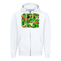 White st.patricks plaid  green glitter cowhide  leopard Zipper Hoodie - FaDigitalArtStudio