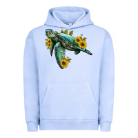 Pigment Grape Ice sea turtle with sunflowers Urban Hoodie - Artiststas