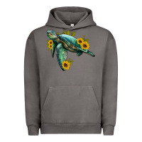 Pigment Tornado sea turtle with sunflowers Urban Hoodie - Artiststas