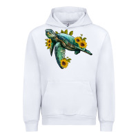 White sea turtle with sunflowers Urban Hoodie - Artiststas