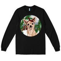 Black Chihuahua And Farm Long Sleeve Tee - RanaPortraitStore