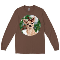 Chestnut Chihuahua And Farm Long Sleeve Tee - RanaPortraitStore