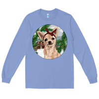 Colony Blue Chihuahua And Farm Long Sleeve Tee - RanaPortraitStore