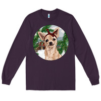 Plum Chihuahua And Farm Long Sleeve Tee - RanaPortraitStore