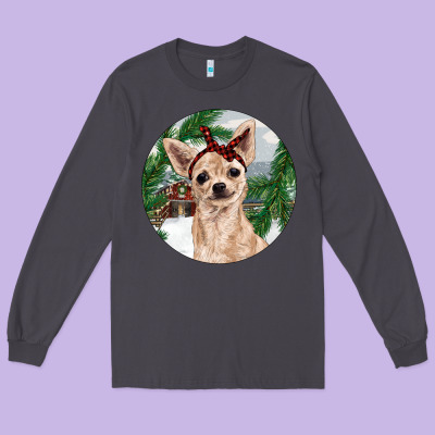 Chihuahua And Farm Long Sleeve Tee Designed By Ranaportraitstore