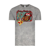 Cloud Rock Merry Christmas Lips Santa Vintage Tee - Bettercallsaul