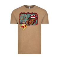 Merry Christmas Lips Santa Vintage Tee | Teevron
