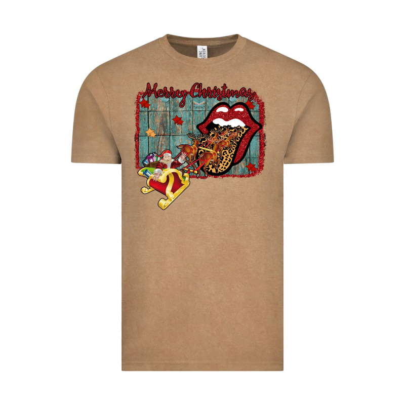 Merry Christmas Lips Santa Vintage Tee by Bettercallsaul | Teevron