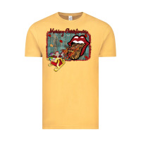 Vintage Mustard Merry Christmas Lips Santa Vintage Tee - Bettercallsaul