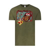Vintage Olive Merry Christmas Lips Santa Vintage Tee - Bettercallsaul