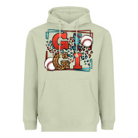 Matcha Baseball gigi leopard frame Heavyweight Hoodie - LillyAllenDesigns