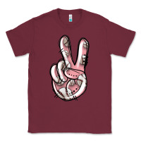 Burgundy baseball peace sign Classic Tee - Jasminsmagicworld