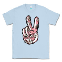 Dusty Blue baseball peace sign Classic Tee - Jasminsmagicworld