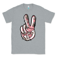 Heather Grey baseball peace sign Classic Tee - Jasminsmagicworld