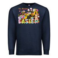 Navy Im Digging Easter Premium Sweatshirt - CowhideDigitalArt