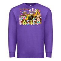 Purple Im Digging Easter Premium Sweatshirt - CowhideDigitalArt