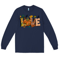 Navy Fall love Long Sleeve Tee - NancyCooperArtShop
