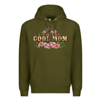 Army Green i am the cool mom Premium Hoodie - FaDigitalArtStudio