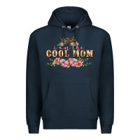 Navy i am the cool mom Premium Hoodie - FaDigitalArtStudio