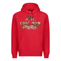 Red i am the cool mom Premium Hoodie - FaDigitalArtStudio