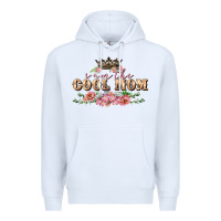 White i am the cool mom Premium Hoodie - FaDigitalArtStudio