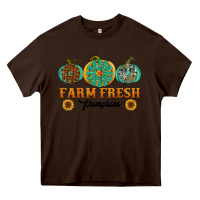 Chocolate Brown Orange glitter pumpkin Heavy Core Tee - NancyCooperArtShop