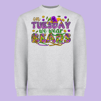 On Tuesday We Wear Beads Heavyweight Sweatshirt Designed By Howdyjamesfarm