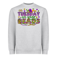 Heather Grey On Tuesday we wear beads Heavyweight Sweatshirt - HowdyJamesFarm