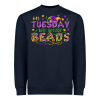 Navy On Tuesday we wear beads Heavyweight Sweatshirt - HowdyJamesFarm