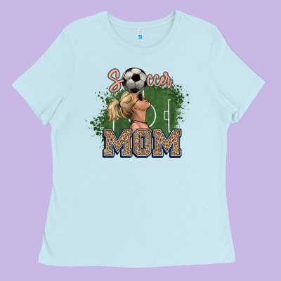 Soccer Mom Ladies Tee Designed By Nancycooperartshop