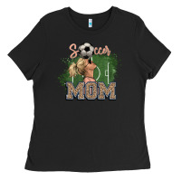 Black soccer mom Ladies Tee - NancyCooperArtShop