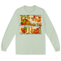 Matcha Hello Fall pumpkins Long Sleeve Tee - NancyCooperArtShop